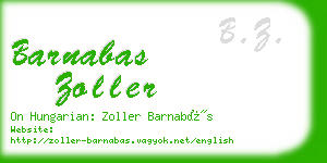 barnabas zoller business card